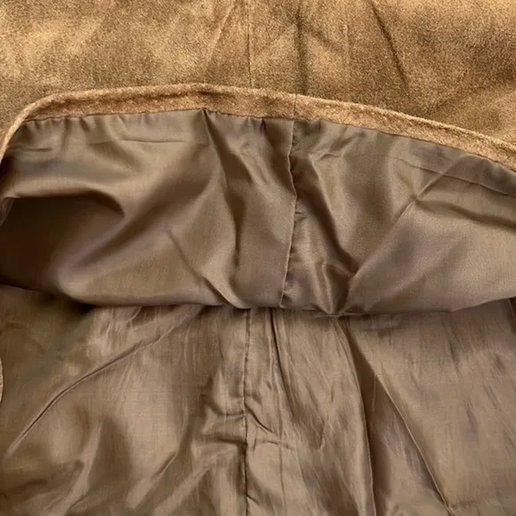 Marsh Landing Vintage Genuine Suede Mini Skirt Camel Size 12