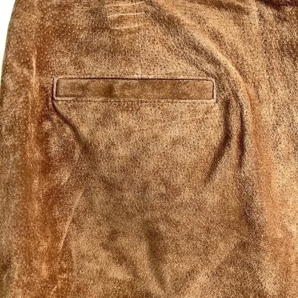 Marsh Landing Vintage Genuine Suede Mini Skirt Camel Size 12