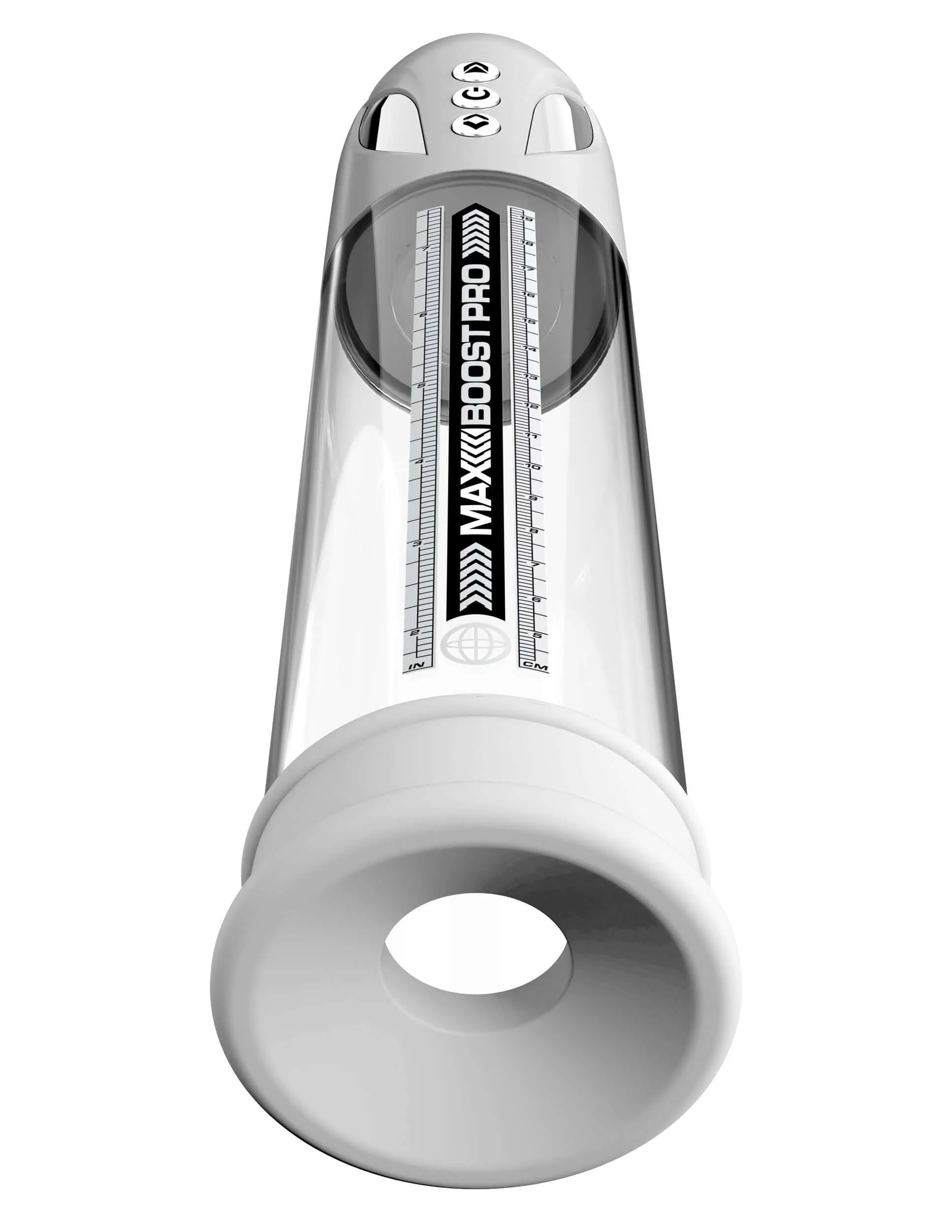 Max Boost Pro Flow Penis Pump - White/clear