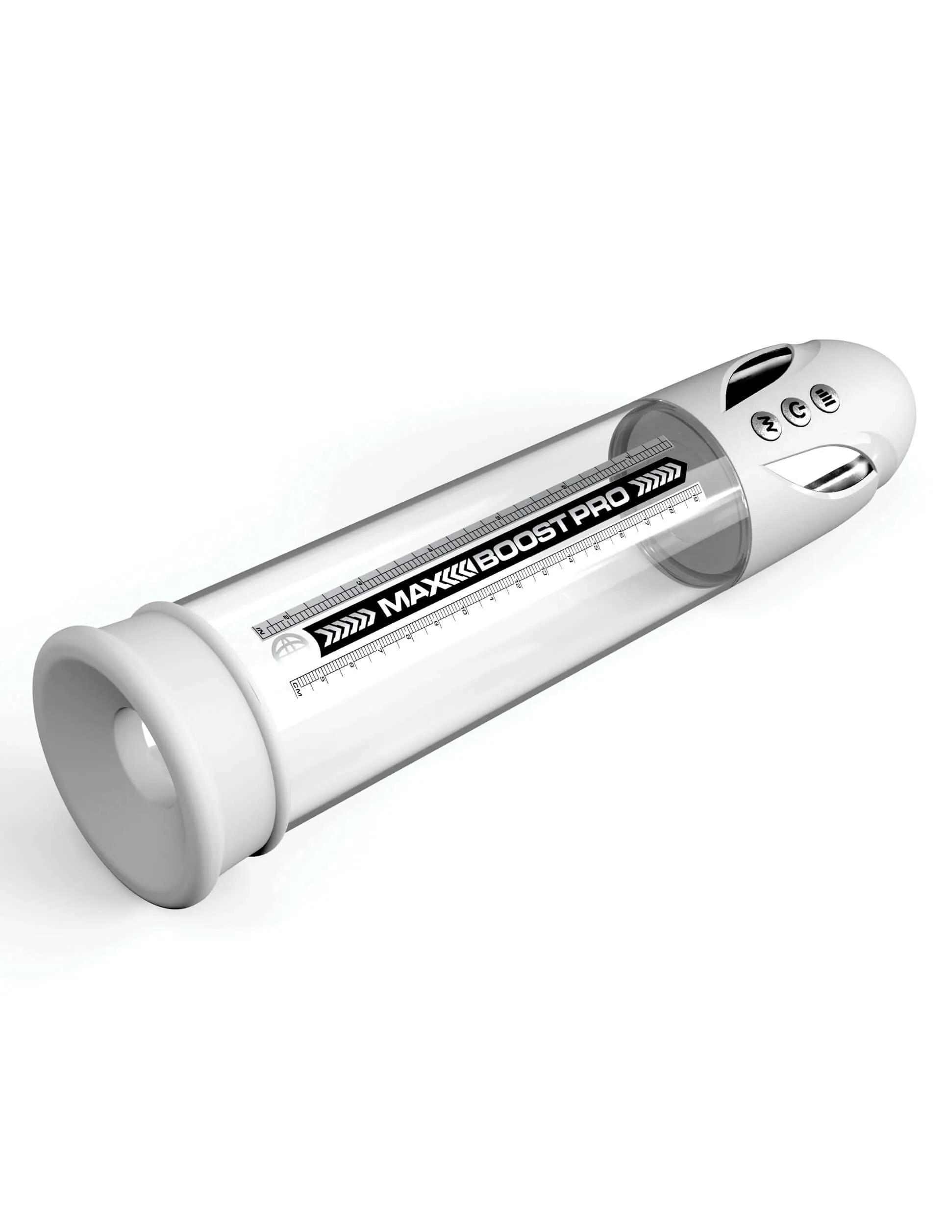 Max Boost Pro Flow Penis Pump - White/clear