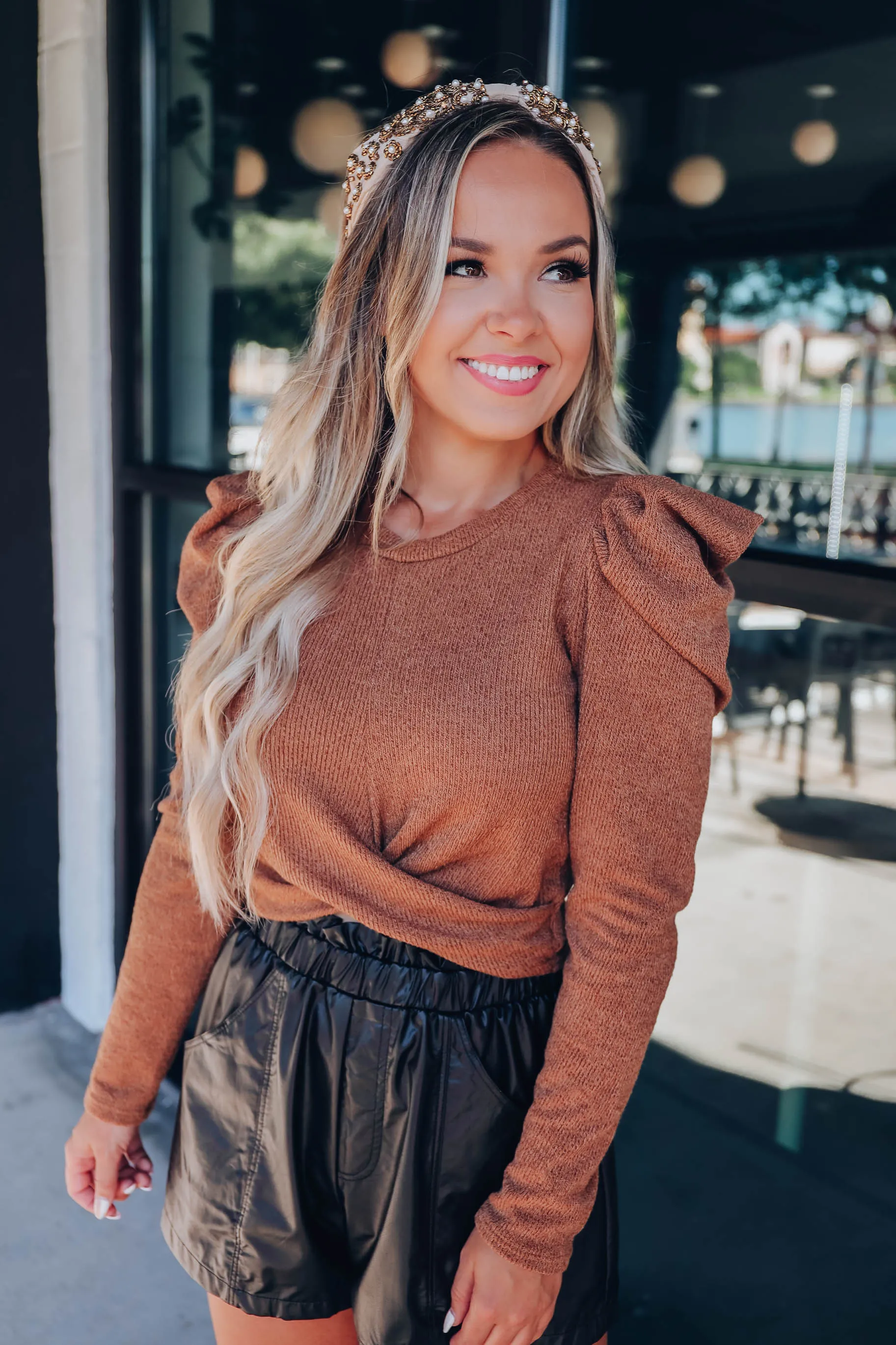 Minkoff Sweater Top - Mocha