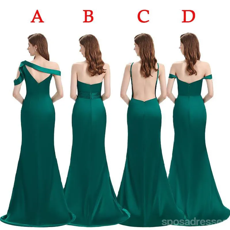 Mismatched Burgundy Mermaid Cheap Bridesmaid Dresses Online, WG813