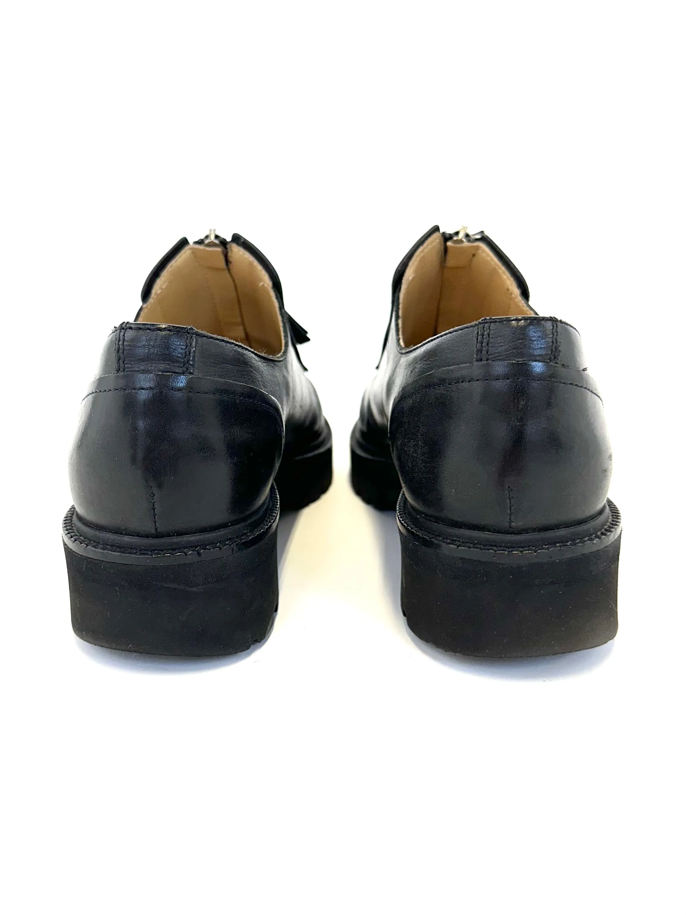 MM6 Leather Zip Oxfords