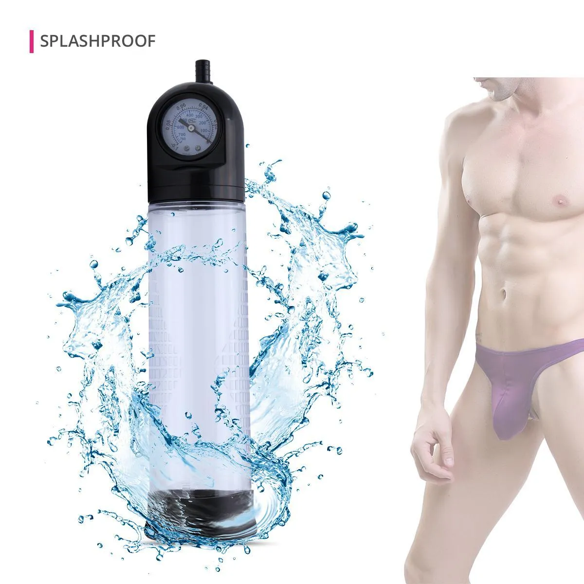 Neojoy Sexual Enhancer TPE Male Penis Pump With Guage