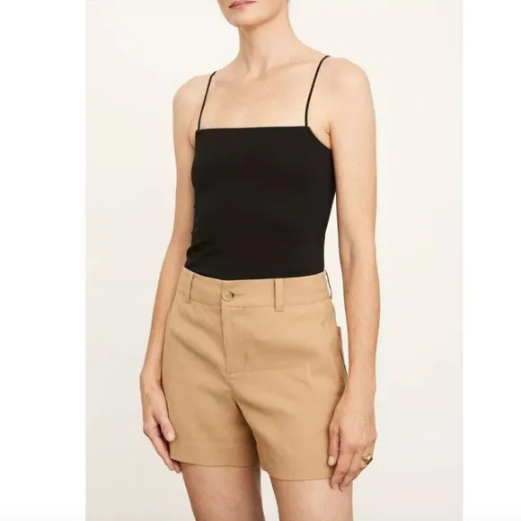 NEW Vince Casual Linen Shorts in Almond Beige, Size 12