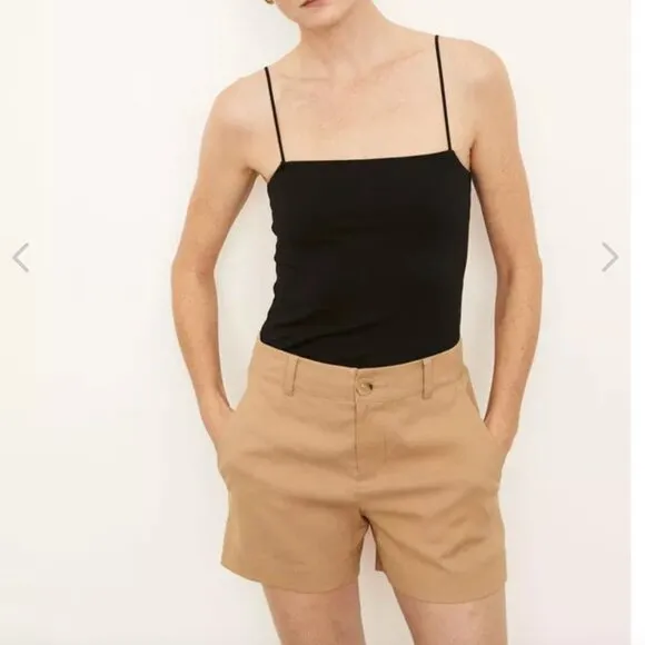 NEW Vince Casual Linen Shorts in Almond Beige, Size 12