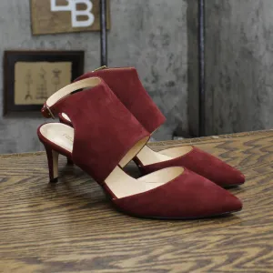 Nine West Women's Salinda Suede Dress Pumps NWSALINDA SU Dark Red 6M