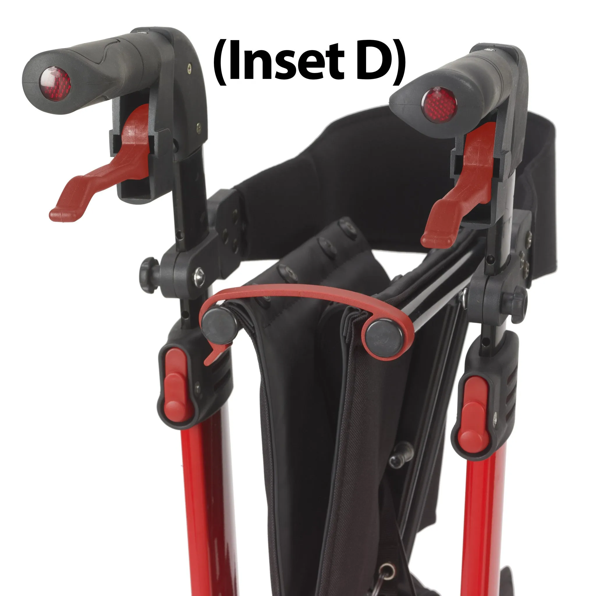 Nitro Aluminum Rollator, Hemi Height, 10" Casters