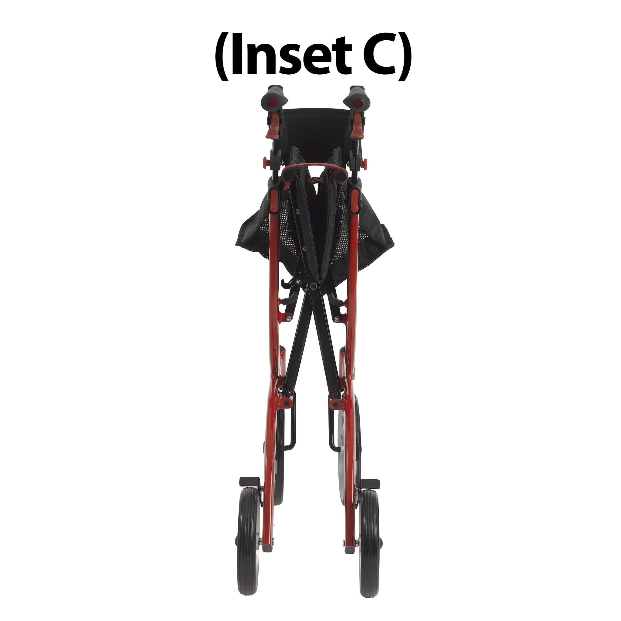 Nitro Aluminum Rollator, Hemi Height, 10" Casters