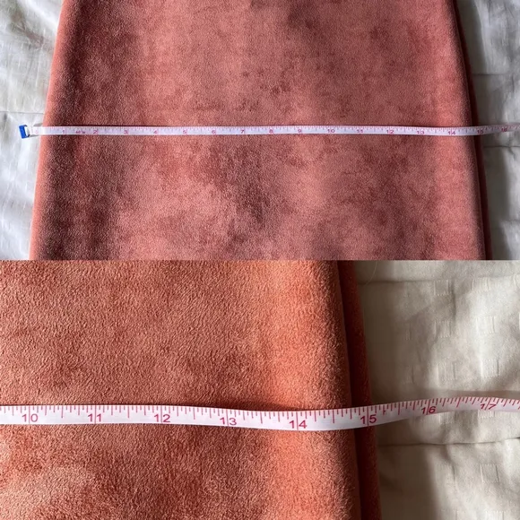 NWT BCBGMAXAZRIA Lyric Faux Suede Pencil Skirt XS Rose Dawn