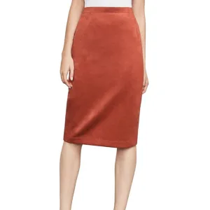 NWT BCBGMAXAZRIA Lyric Faux Suede Pencil Skirt XS Rose Dawn