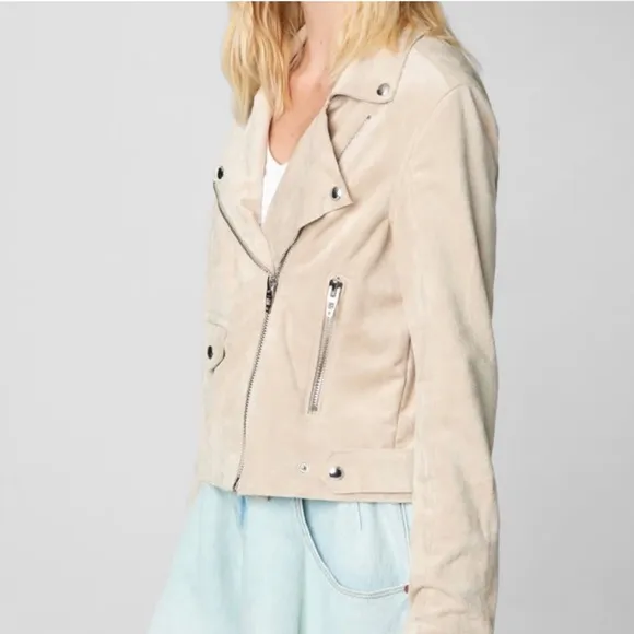 NWT BLANK NYC BRICKWALLFaux Suede Moto Jacket size Medium