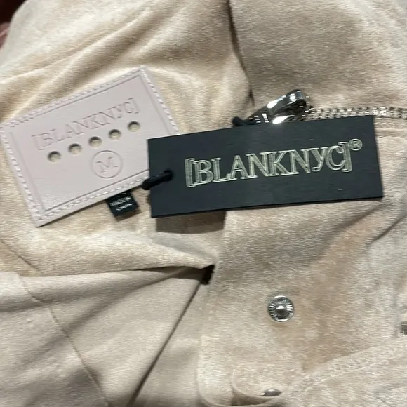 NWT BLANK NYC BRICKWALLFaux Suede Moto Jacket size Medium