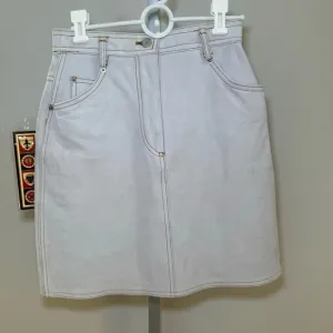 NWT Braefair Leather white suede leather skirt size 6 Style D95314