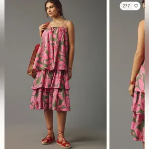 NWT Corey Lynn Calter Tie Shoulder Tiered Midi Dress