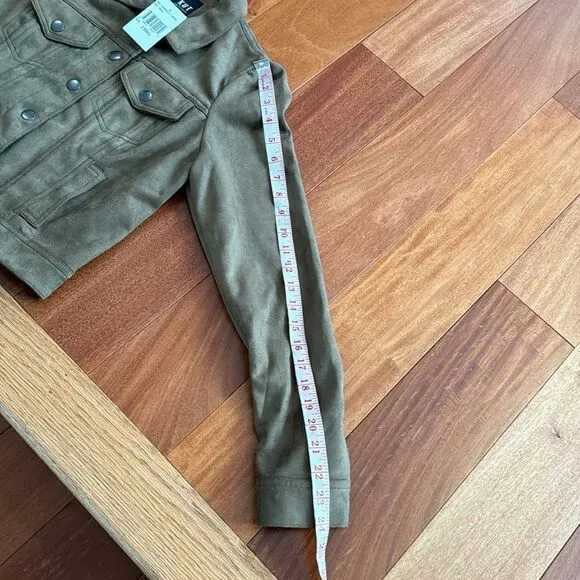 NWT Kut From The Kloth Women's Brown Matilda Crop Faux Suede Jacket size XS