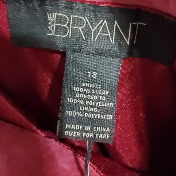 NWT Lane Bryant Size 18 Pink 100% Suede Skirt At Knee Washable Business Office