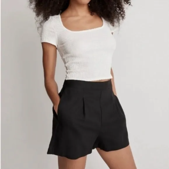 NWT Madewell Clean Pull-On Shorts in Linen-Cotton