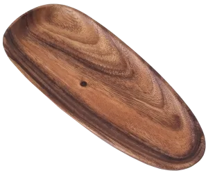 Oblong Hard Wood Snack Tray