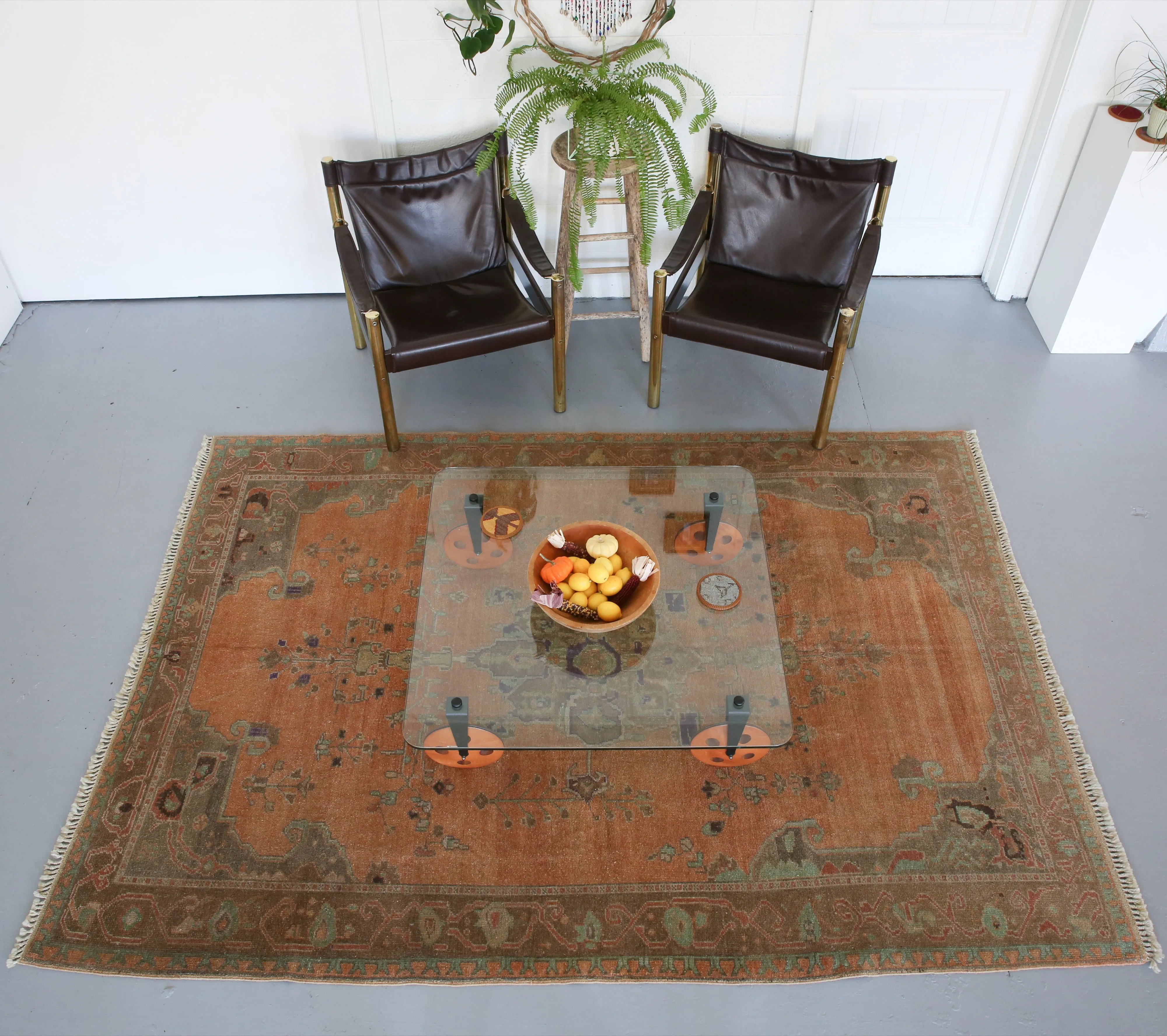 Old Turkish Anatolian Rug 6ftx8.6ft