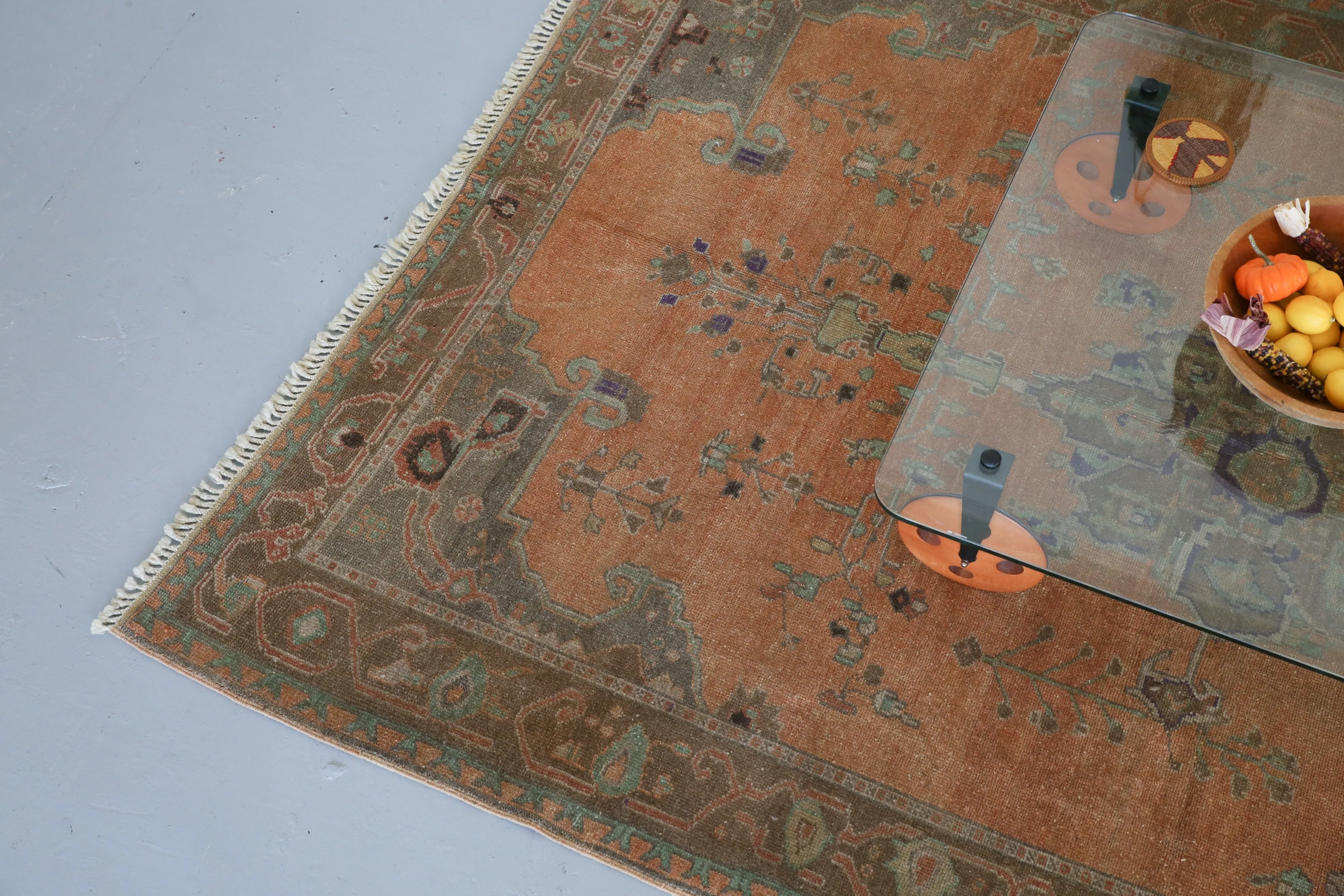 Old Turkish Anatolian Rug 6ftx8.6ft
