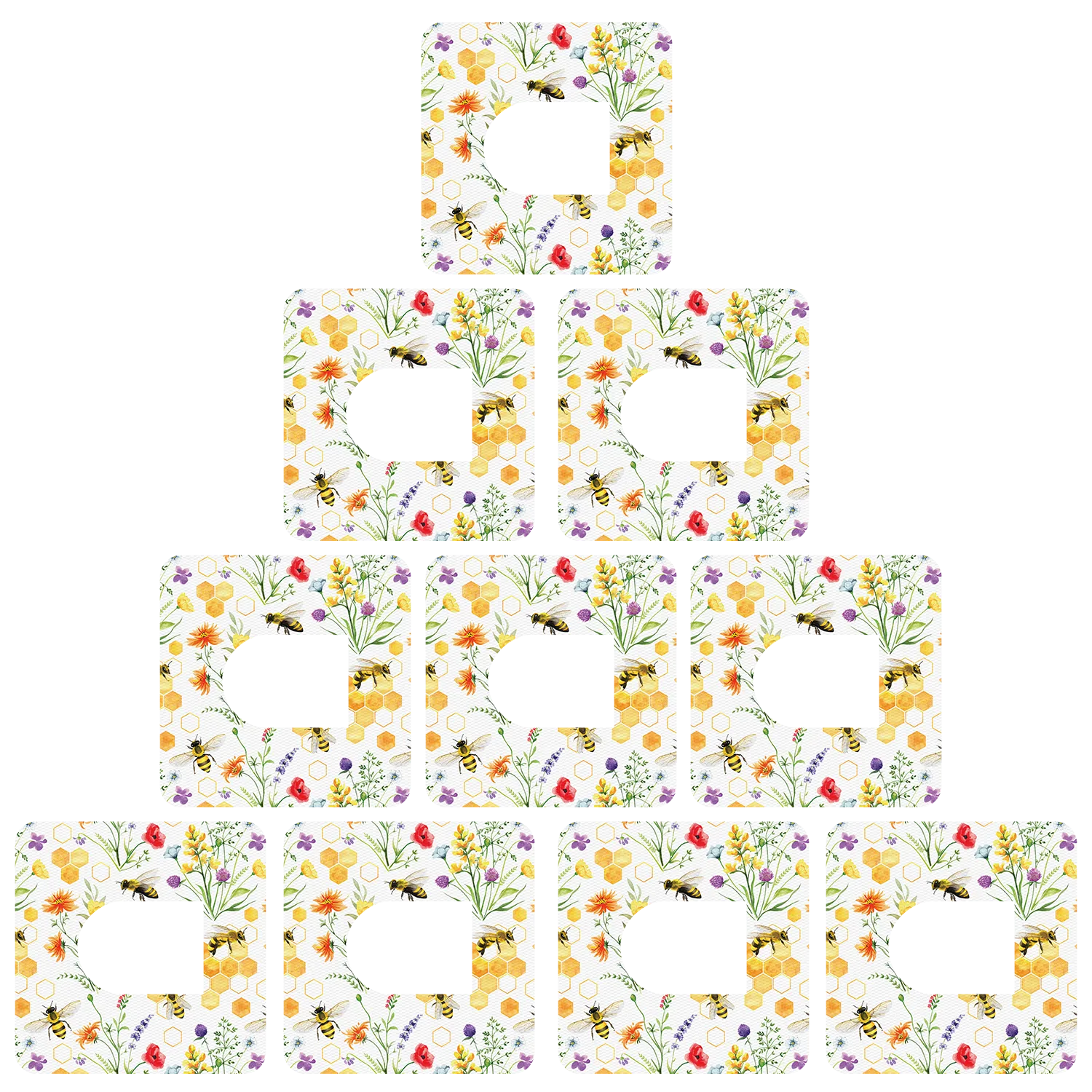 Omnipod Bees and Flowers Design Patches
