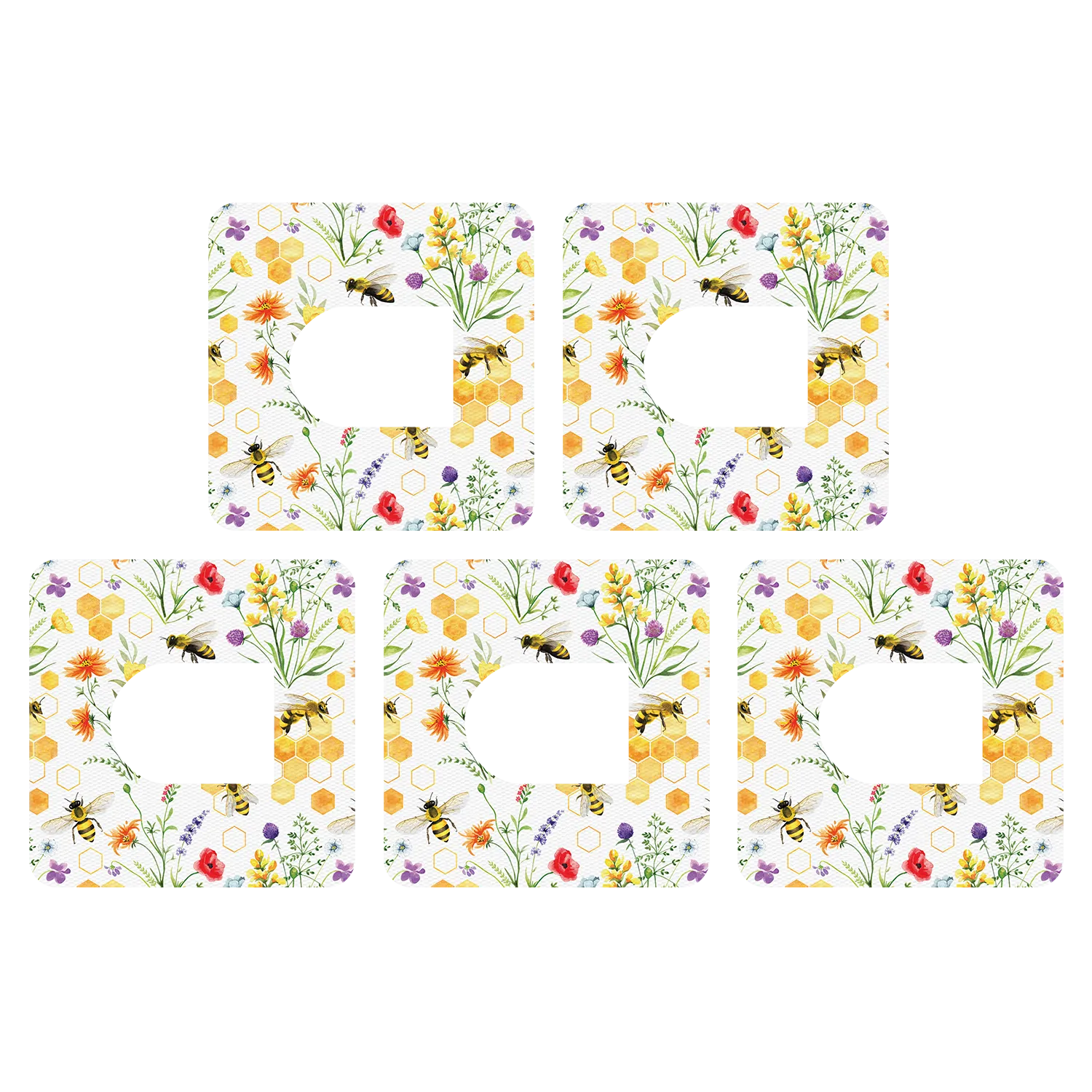 Omnipod Bees and Flowers Design Patches