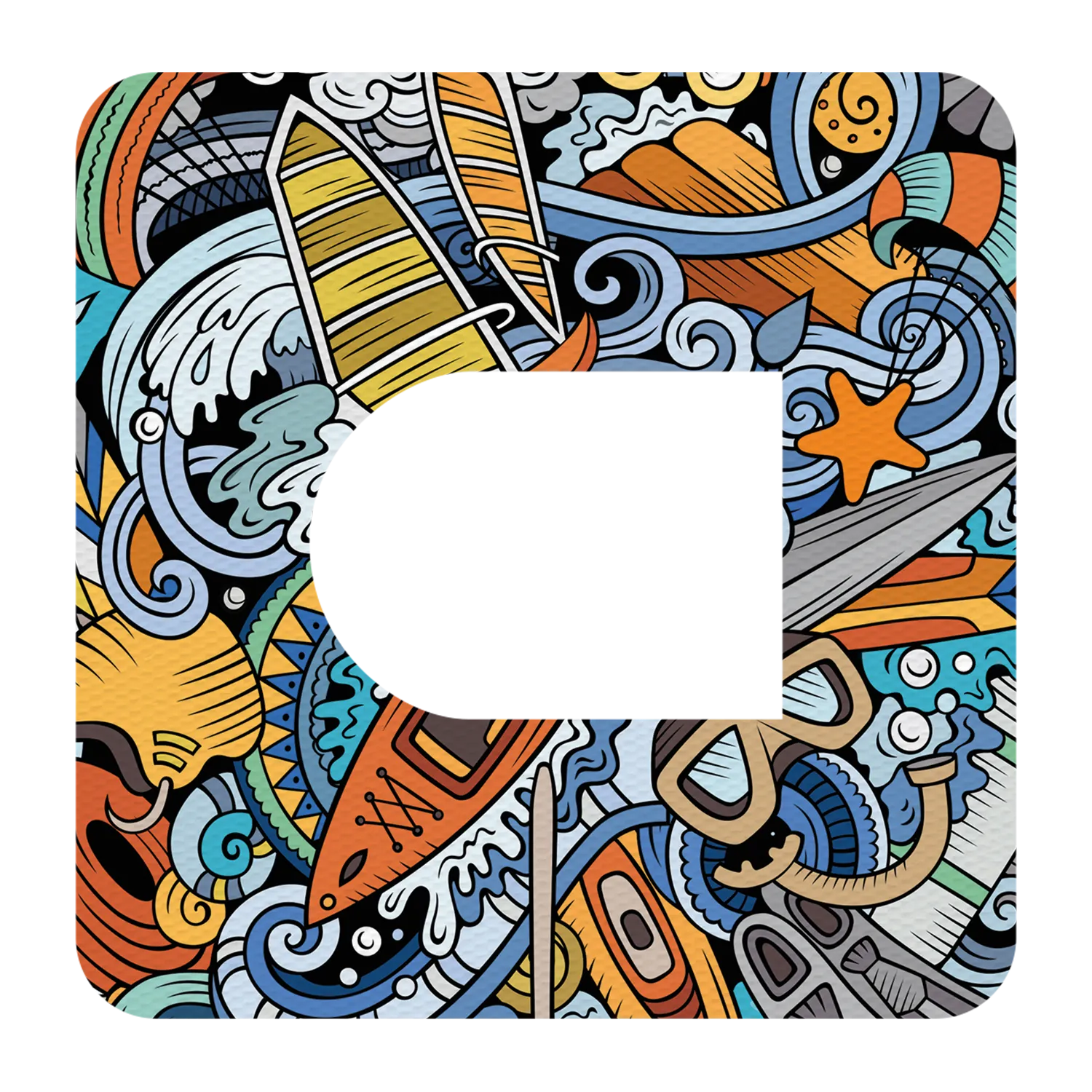 Omnipod Watersport Doodles Design Patches