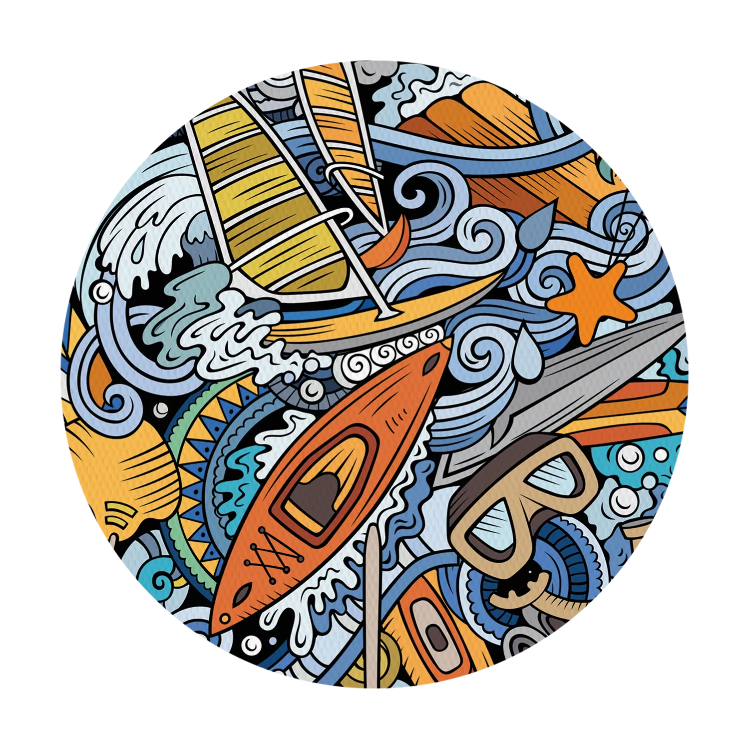 Omnipod Watersport Doodles Design Patches