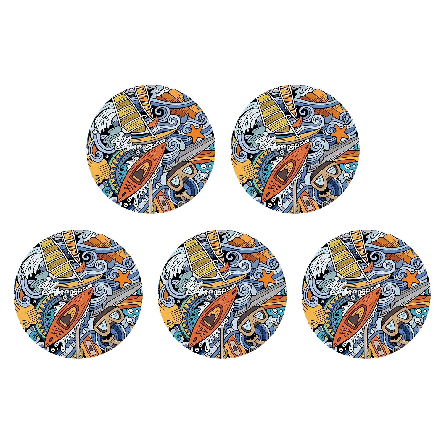 Omnipod Watersport Doodles Design Patches
