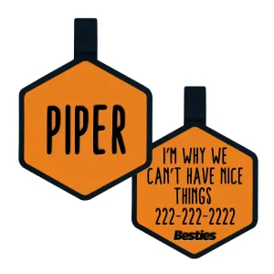 Orange Silicone ID Tag