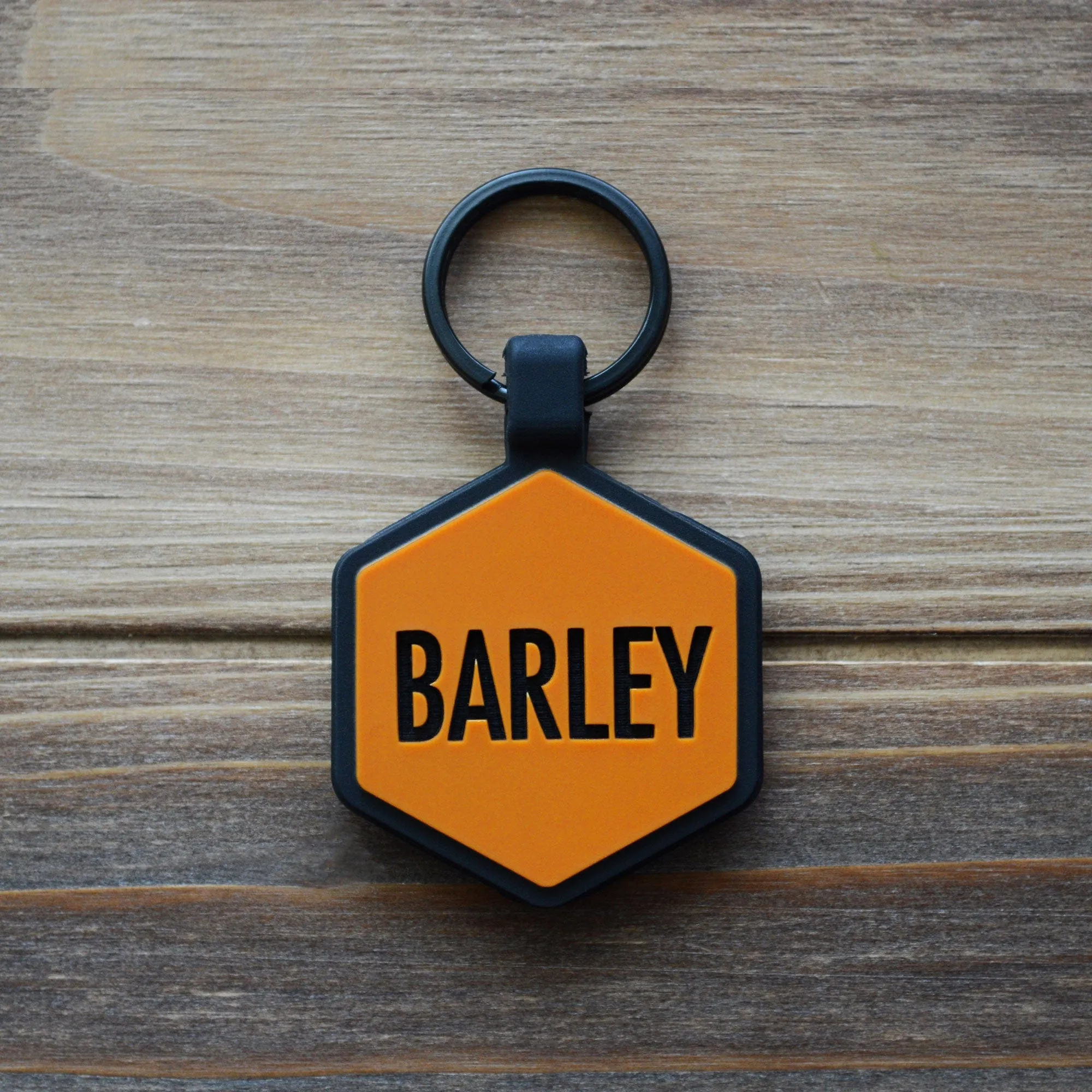 Orange Silicone ID Tag
