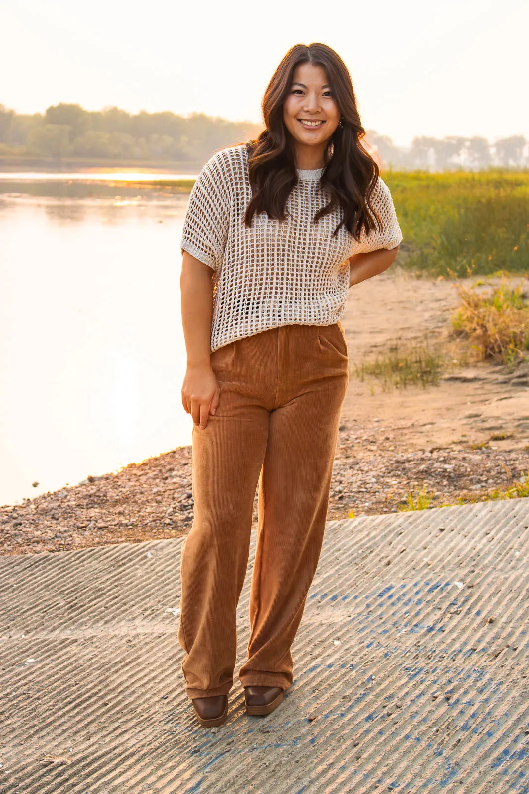 Pieces Fishnet Sweater Tee