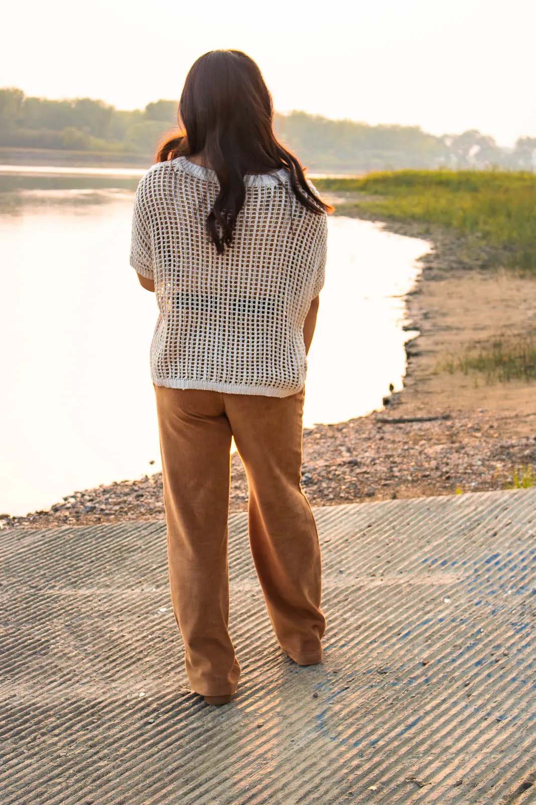 Pieces Fishnet Sweater Tee