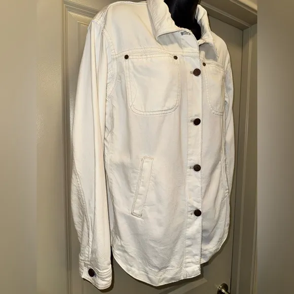 PILCRO Anthropologie Off White Shirt Jacket size S