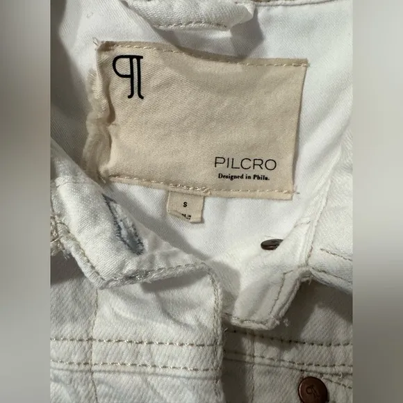 PILCRO Anthropologie Off White Shirt Jacket size S