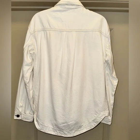 PILCRO Anthropologie Off White Shirt Jacket size S