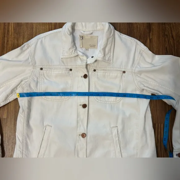 PILCRO Anthropologie Off White Shirt Jacket size S