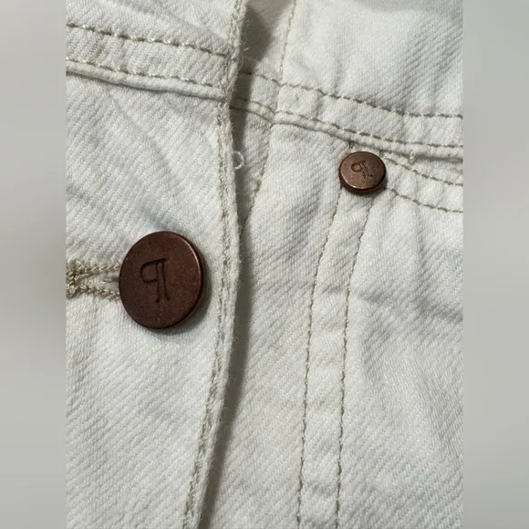 PILCRO Anthropologie Off White Shirt Jacket size S