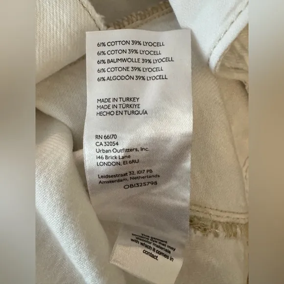 PILCRO Anthropologie Off White Shirt Jacket size S