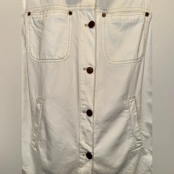 PILCRO Anthropologie Off White Shirt Jacket size S
