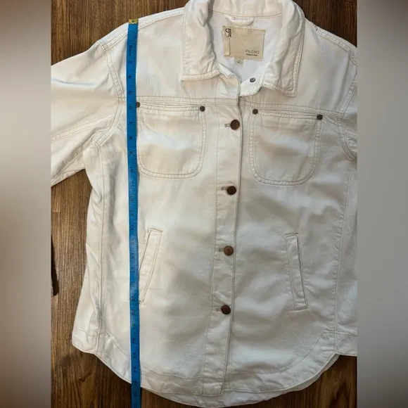 PILCRO Anthropologie Off White Shirt Jacket size S