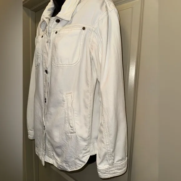PILCRO Anthropologie Off White Shirt Jacket size S