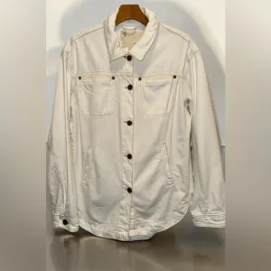 PILCRO Anthropologie Off White Shirt Jacket size S