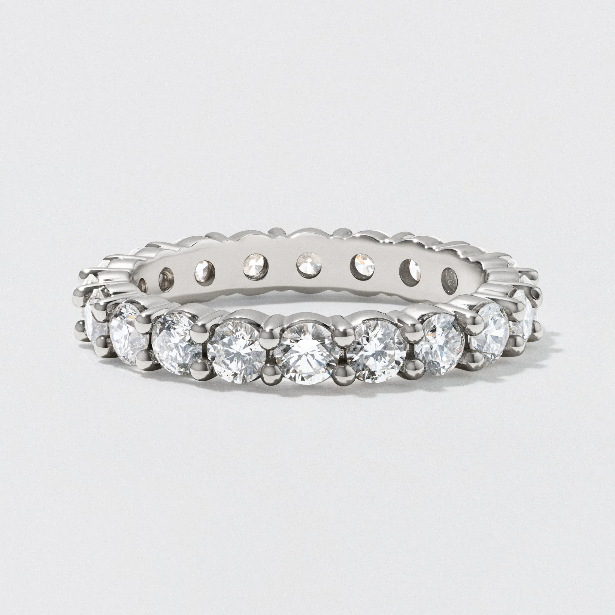 Platinum Diamond Eternity Wedding Band - Polished 3mm