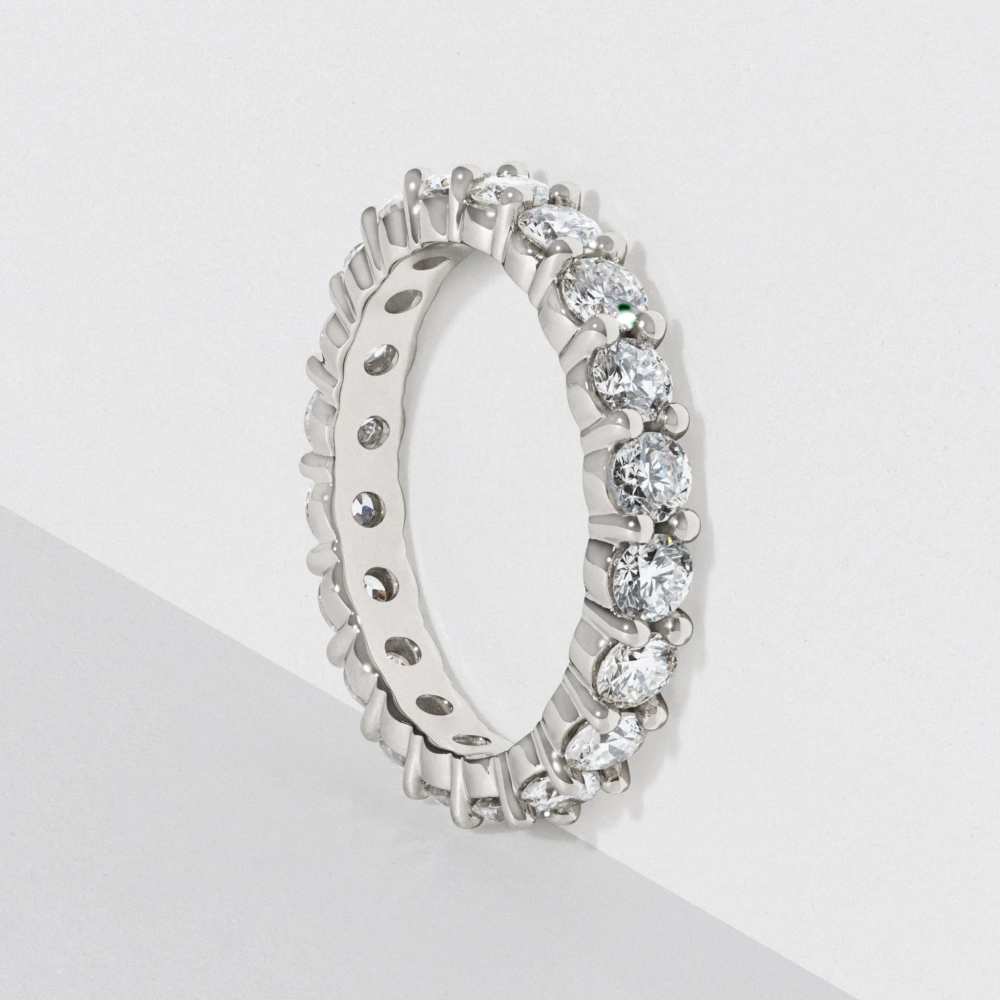 Platinum Diamond Eternity Wedding Band - Polished 3mm