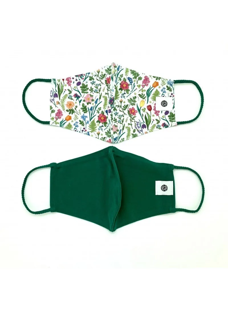 Pom Masks by Pomchies - Spring Flowers / Solid Green