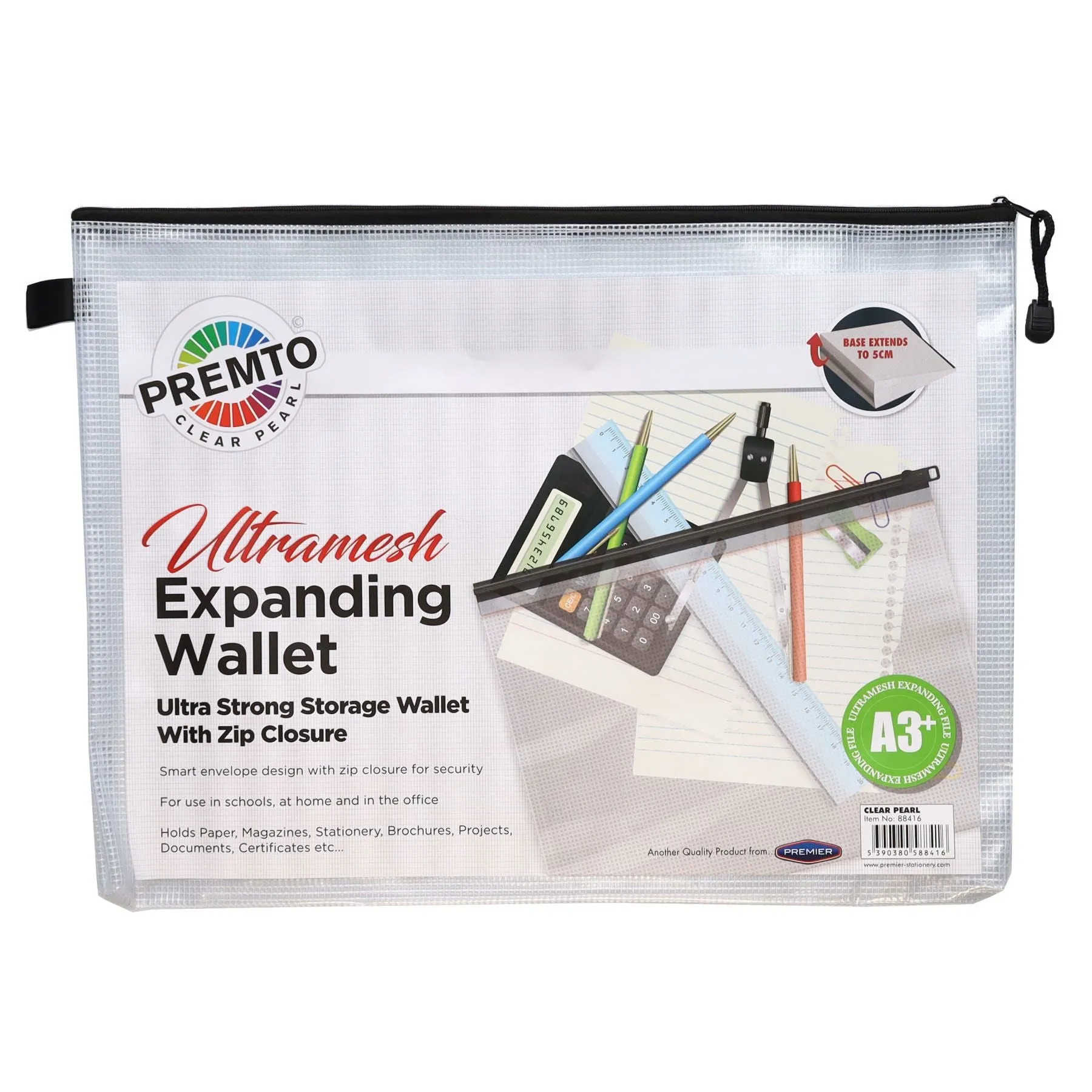 Premto - A3  Extra Durable Expanding Mesh Wallet