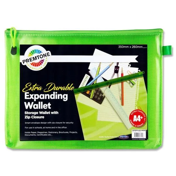 Premto - A4  Extra Durable Mesh Wallet - Caterpillar Green