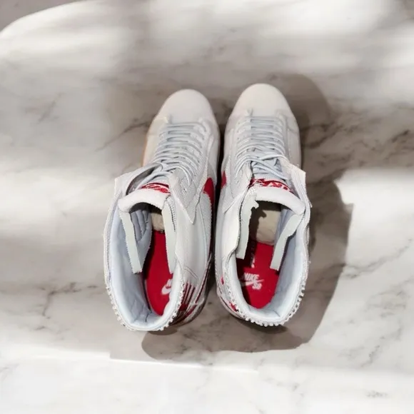 Red &amp; White Nike sneakers